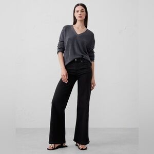 NWT! Banana Republic Black High-Rise Wide-Leg Jean - Multiple Sizes 💎